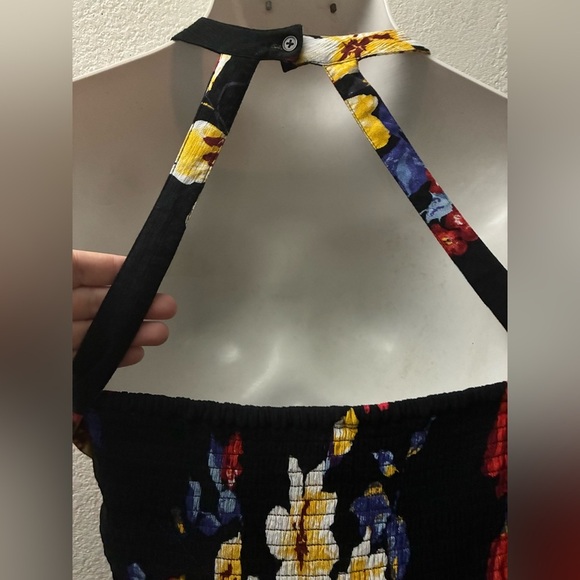 Band Of Gypsies Bristol Split Leg Jumpsuit In Black
& Multicolor Floral Print S - Picture 15 of 16